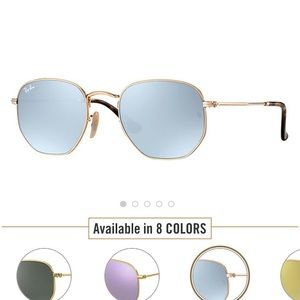 Ray ban round/ hexagonal mirrored sunglasses
